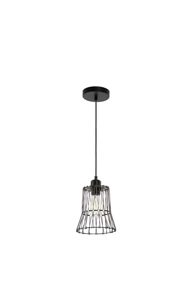 Pendente Taschibra 1 Lâmpada Forms E27 Preto Fosco