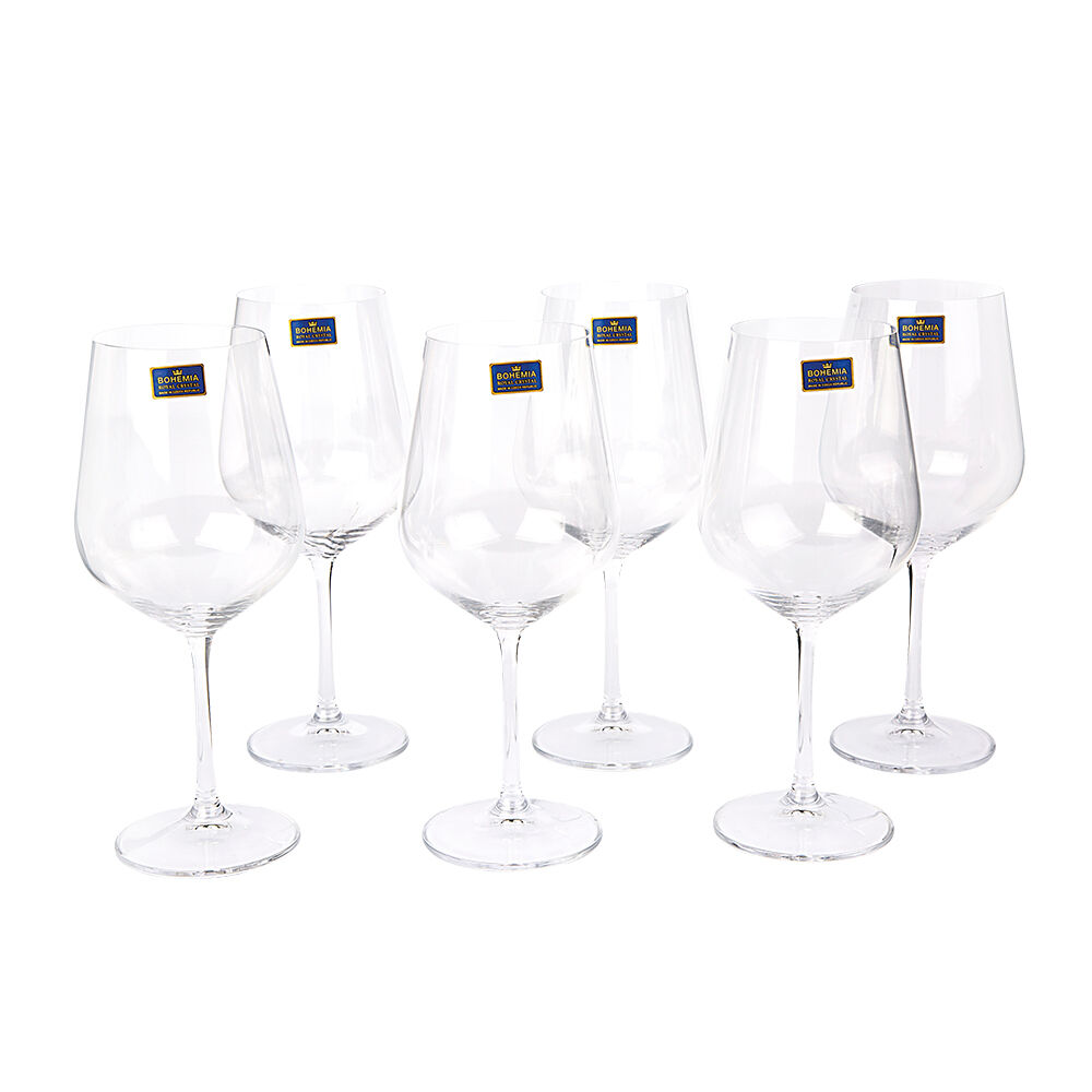 Jogo Taças Cristal 600ml 6 Peças Bohemia