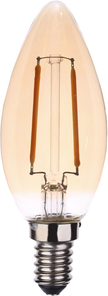 Lâmpada LED Filamento Bronzearte 2W Vela 2200K E14 Âmbar