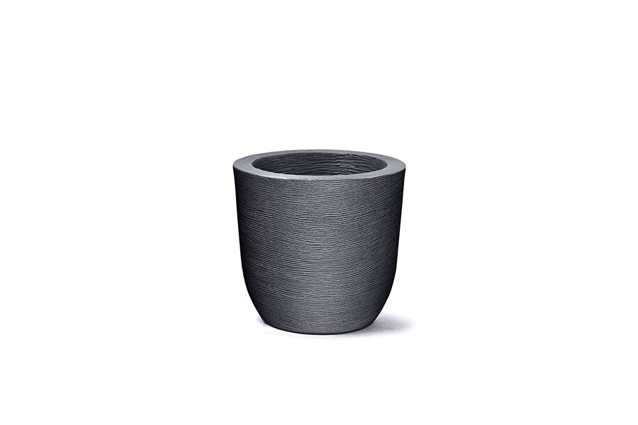 Vaso Plástico Grafiato Redondo 40cm Preto Nutriplan