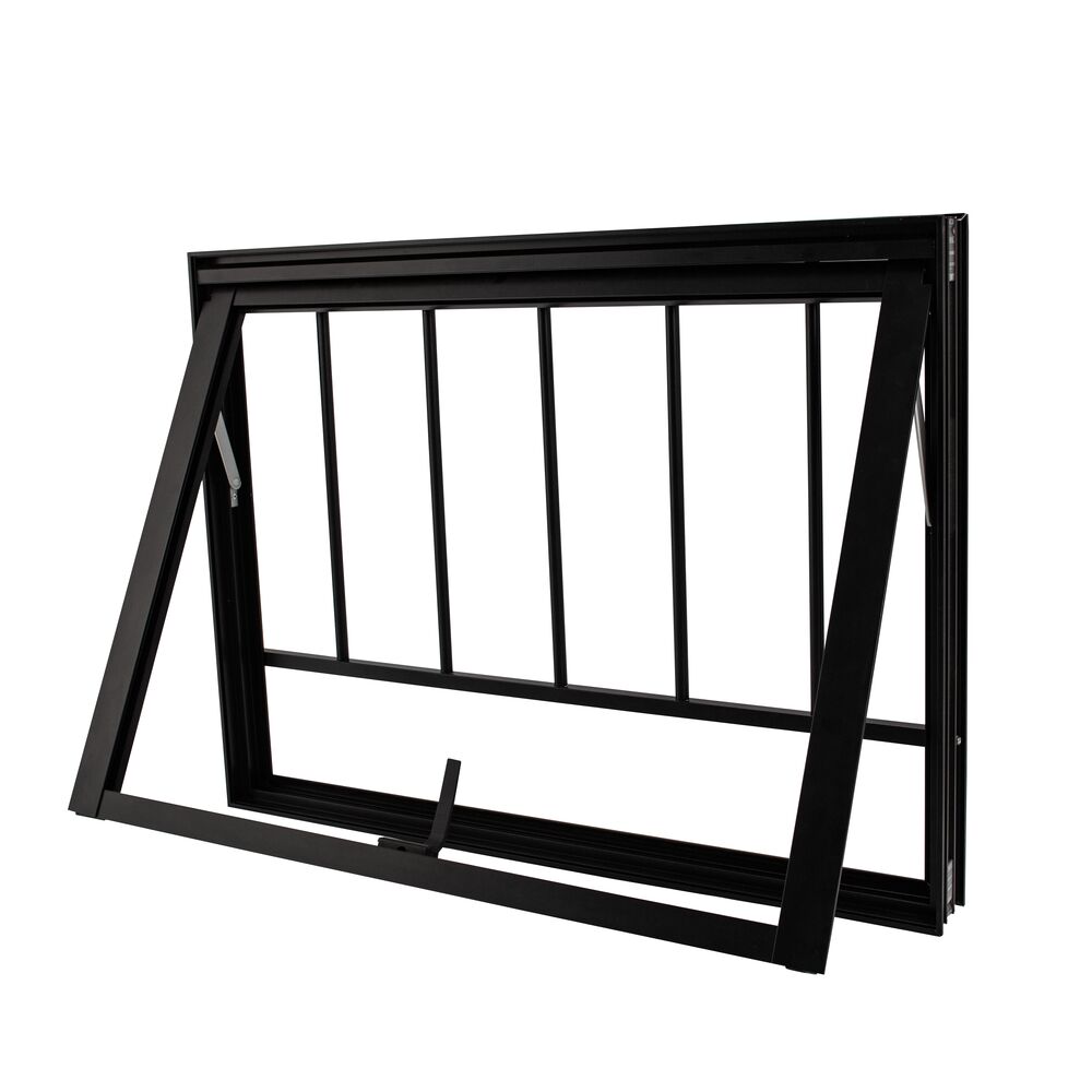 Janela Maxim-ar Alumínio CRV Black Nobre 60x60cm Preta