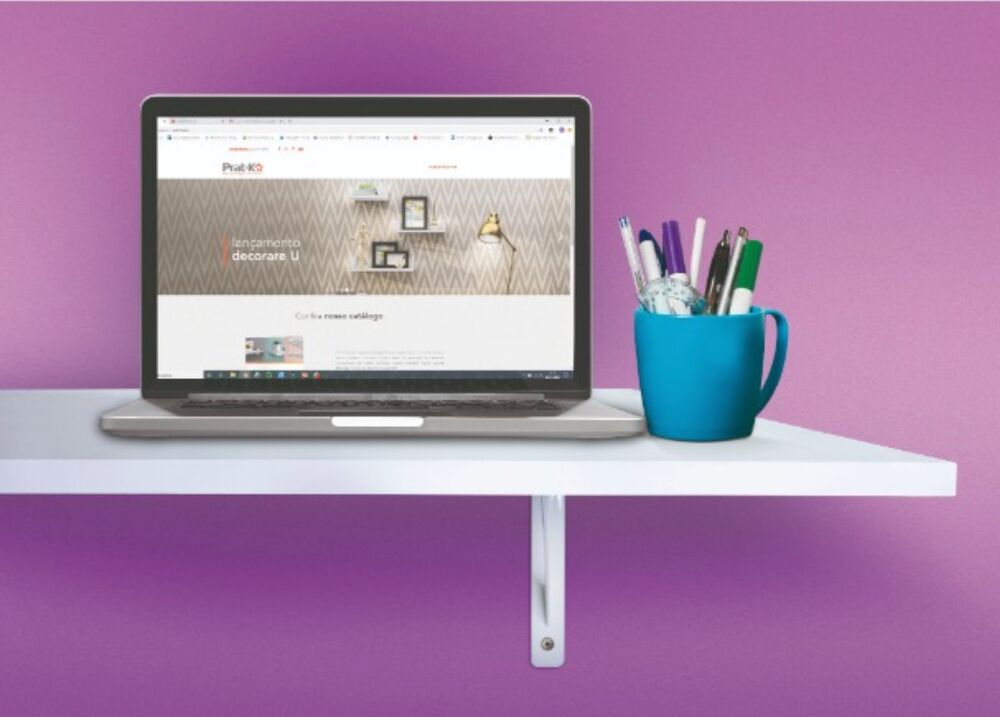 Bancada para Notebook 40x90 Branca Prat-K