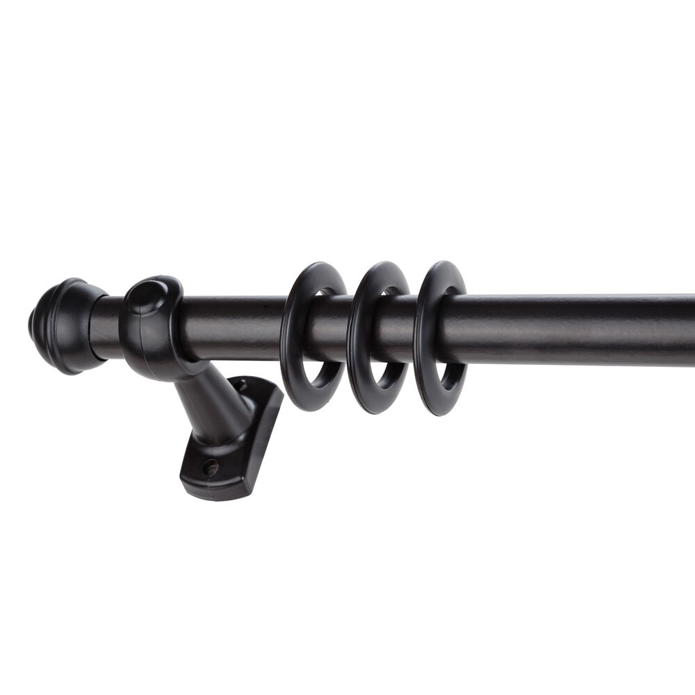 Kit para Cortina Slim Bella Arte 28mm 2,5m Preto Fosco