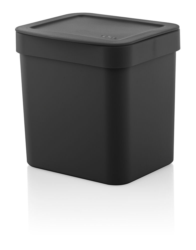 Lixeira para Pia com Tampa Trium 2,5L Preto Martiplast