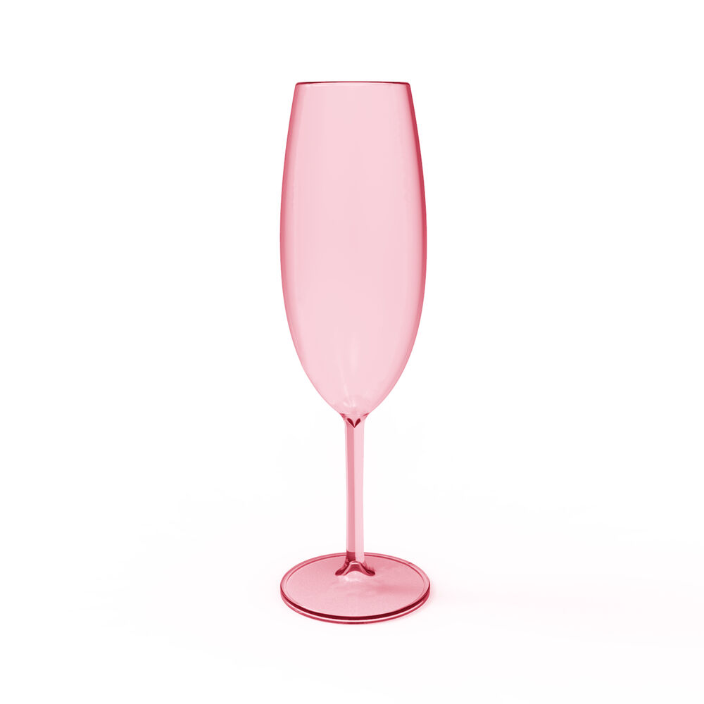 Taça de Acrílico Martiplast 280ml Champangne Rosa Quartzo