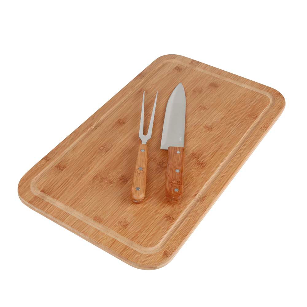 Conjunto Churrasco Bamboo Tábua 50x30cm Mor