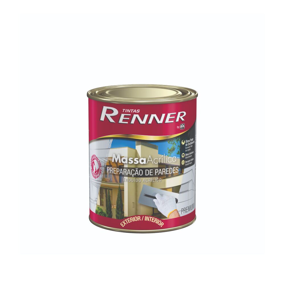 Massa Acrílica Renner 900ml Branca