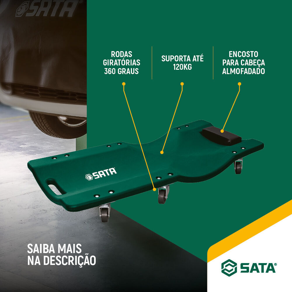 Esteira para Mecânico Verde Sata