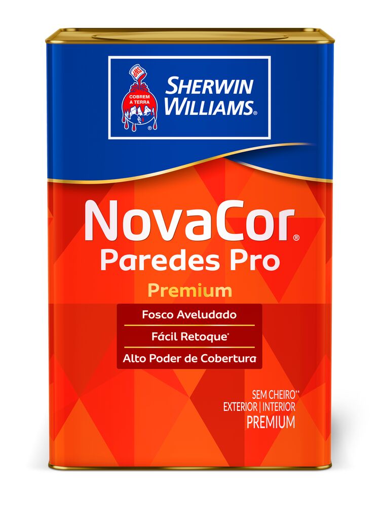 Tinta Sherwin Williams Novacor Paredes Pro Bianco Sereno 18L Fosco