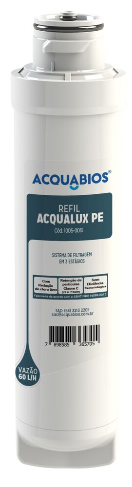 Refil para Purificador Acquabios Acqualux 60L/H Branco