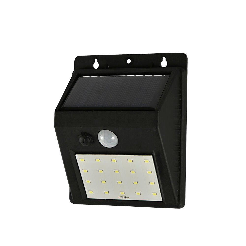 Arandela Solar LED Sunshine AS1 2W 6500K Preta Luz Branca Taschibra