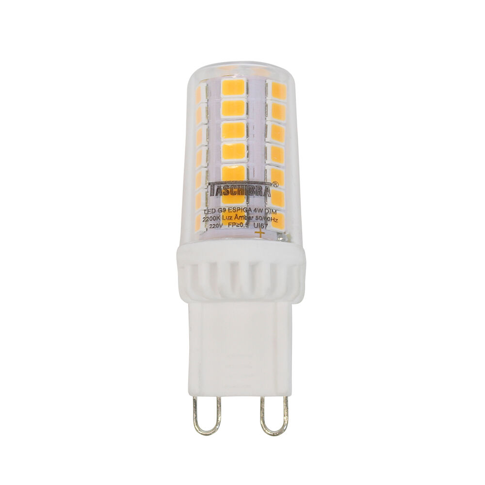 Lâmpada LED Dimerizável Espiga Taschibra 4W 2200K G9 Amarela