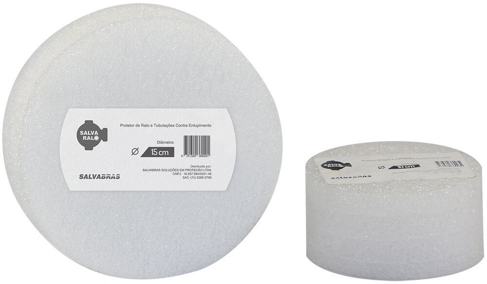 Bobina Salva Piso 15cm Salva Ralo Branca