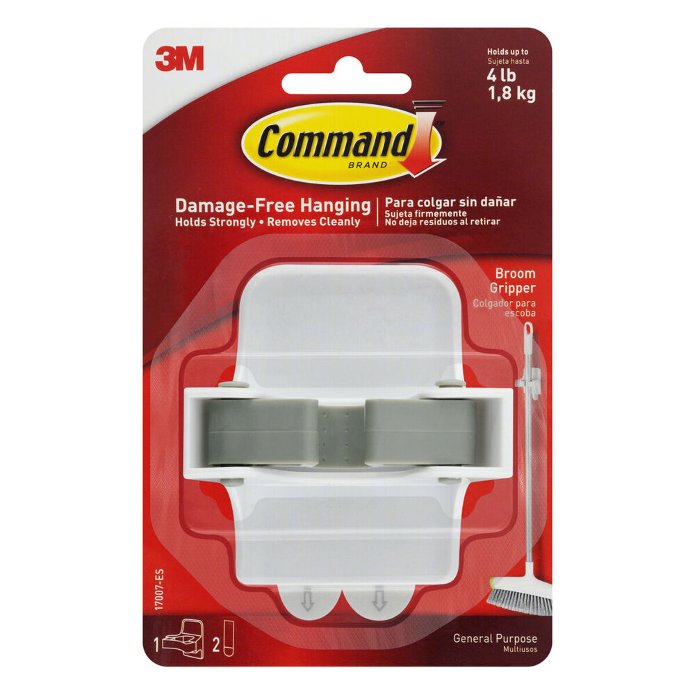 Gancho PVC Adesivo 3M para Vassoura Branco 1,8kg