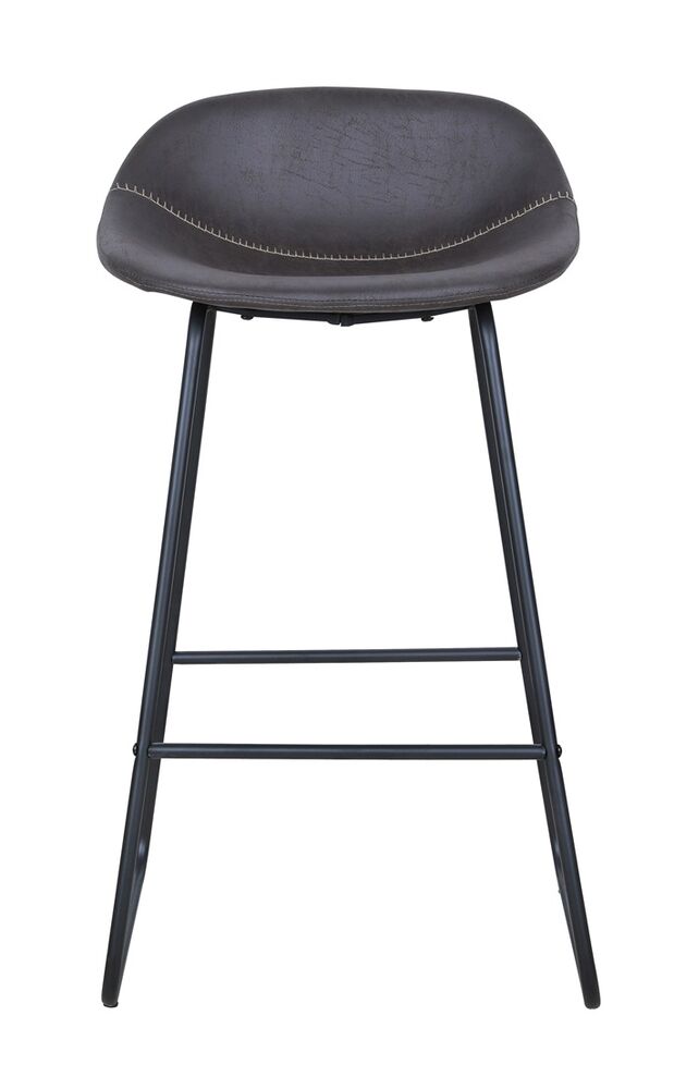 Banqueta Alta Com Encosto 92x47x49cm Cinza Diagonal