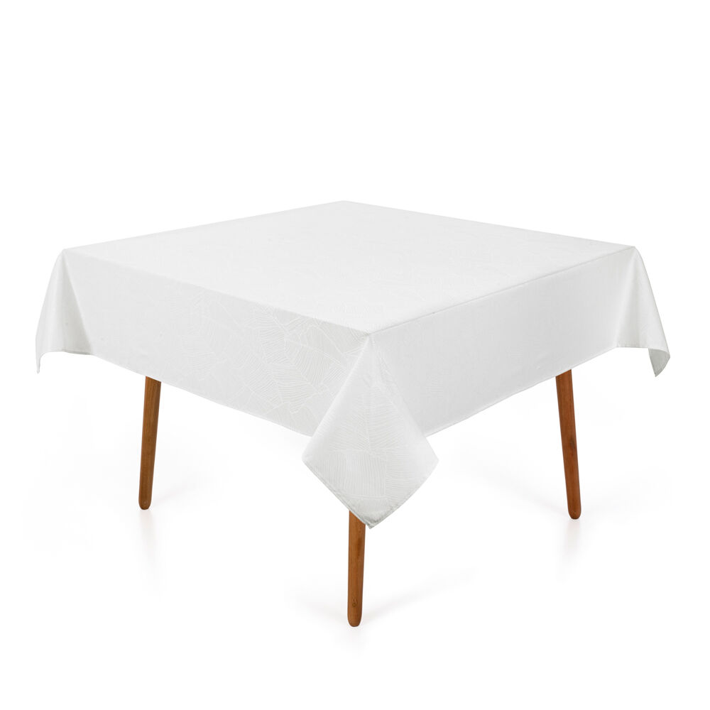 Toalha de Mesa Karsten 180x180cm Herbare Branco