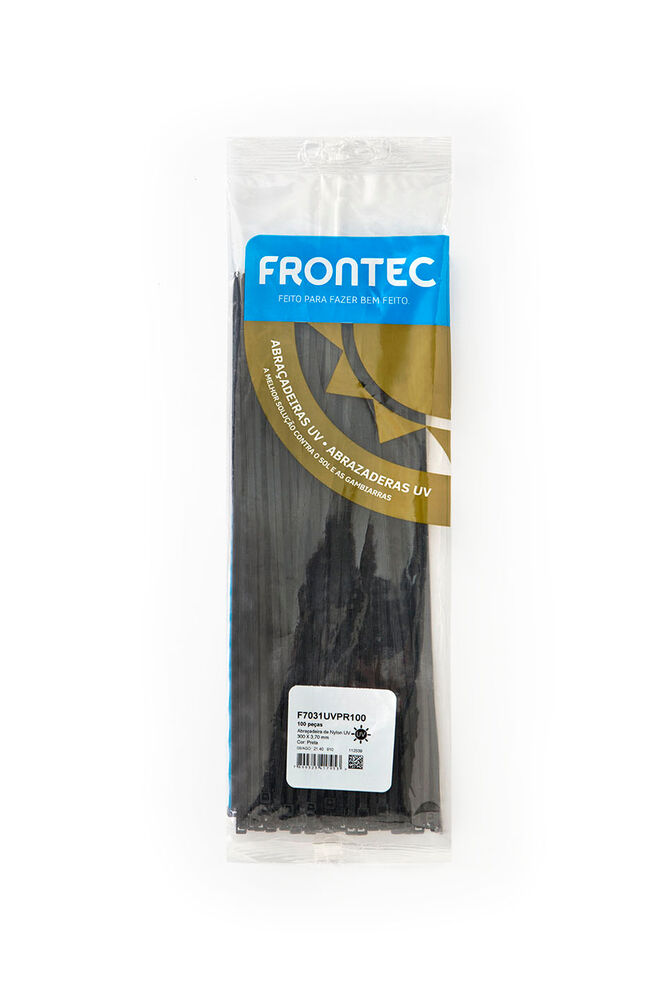 Abraçadeira Nylon 3,7x300mm Preto 100 Peças Frontec