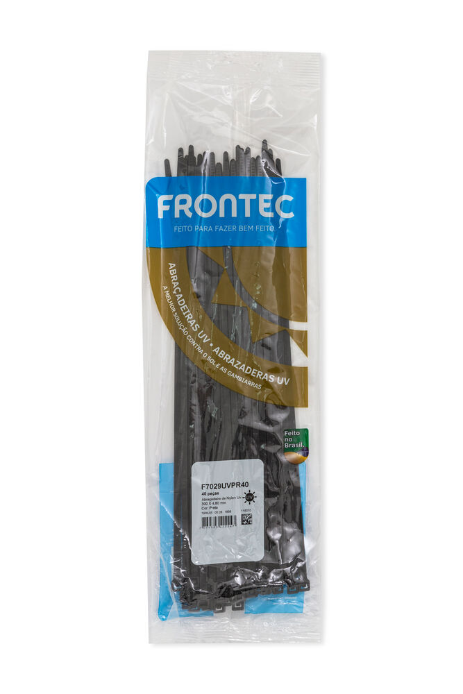 Abraçadeira Nylon 4,8x340mm Preto 40 Peças Frontec