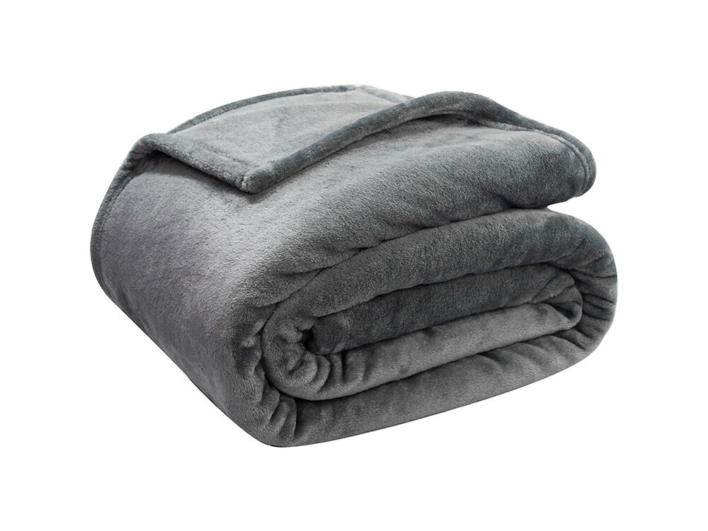 Cobertor Solteiro Velour Cinza Escuro Camesa SP