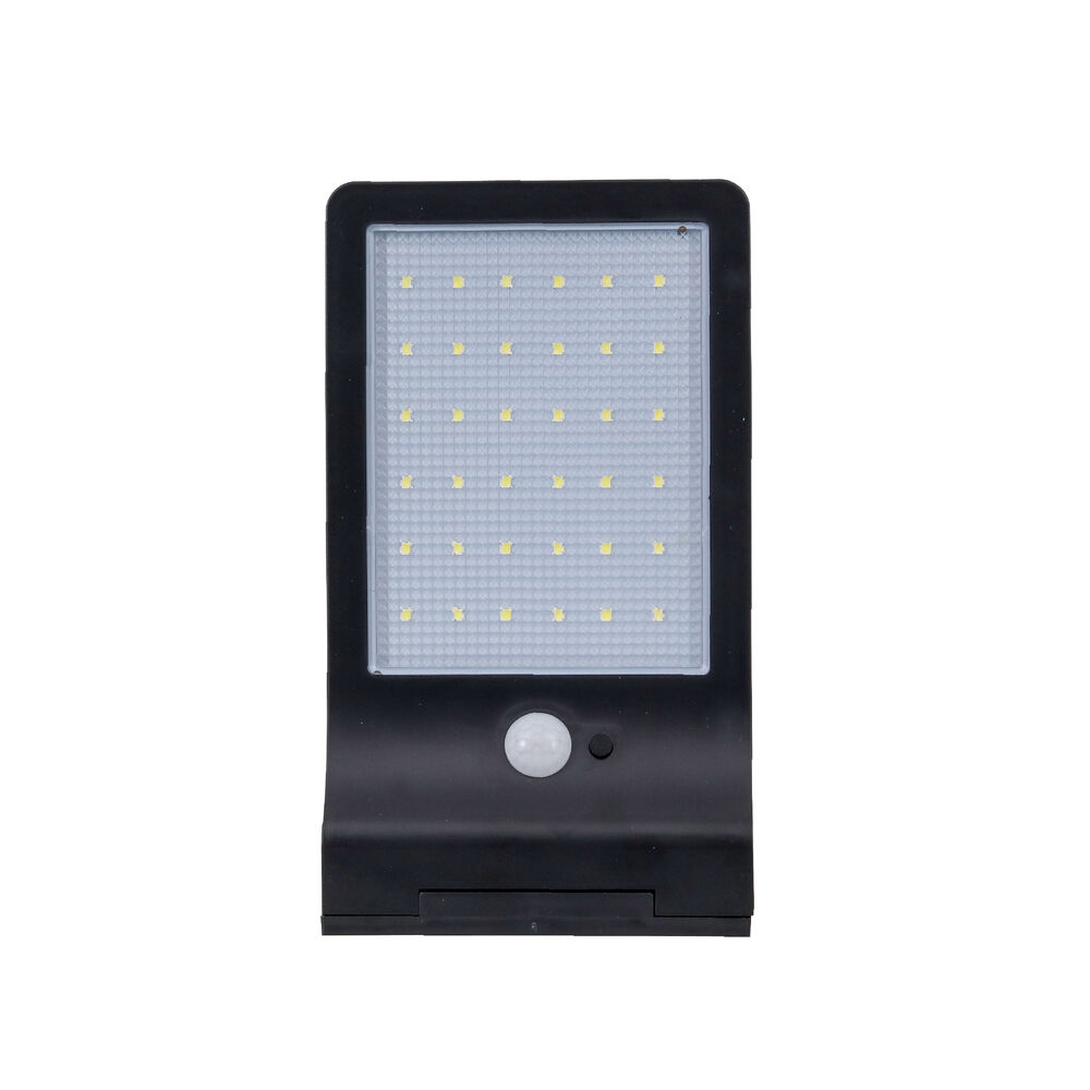 Luminárias Solar LED Sinai Preto Luz Amarela Gaya