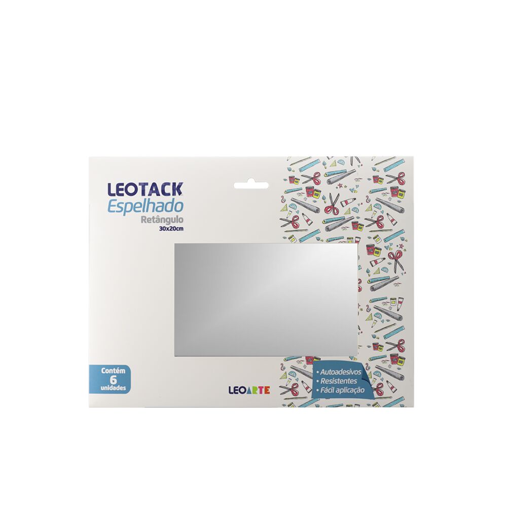 Kit Adesivo Leonora Espelhado Retângulo c/6