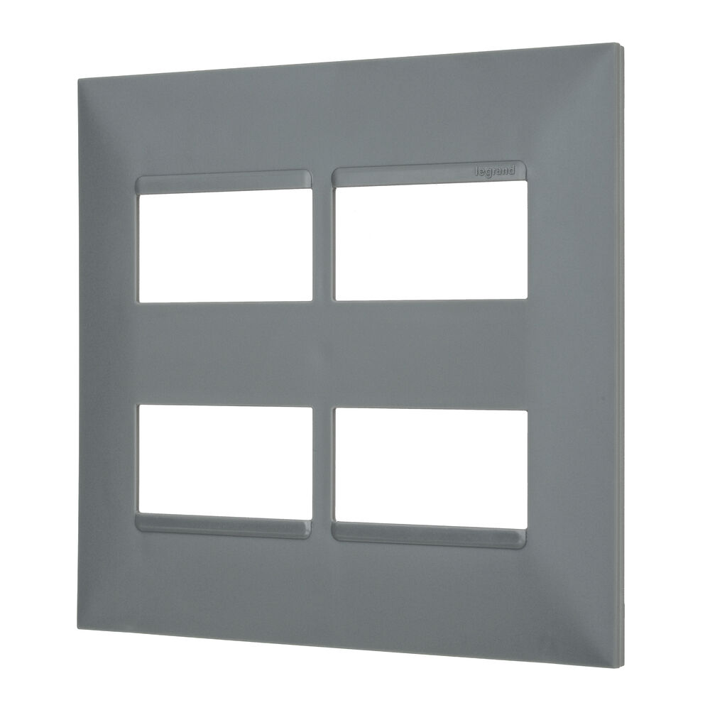Placa Plus+ 4 Seções 4x4cm Cinza Pial