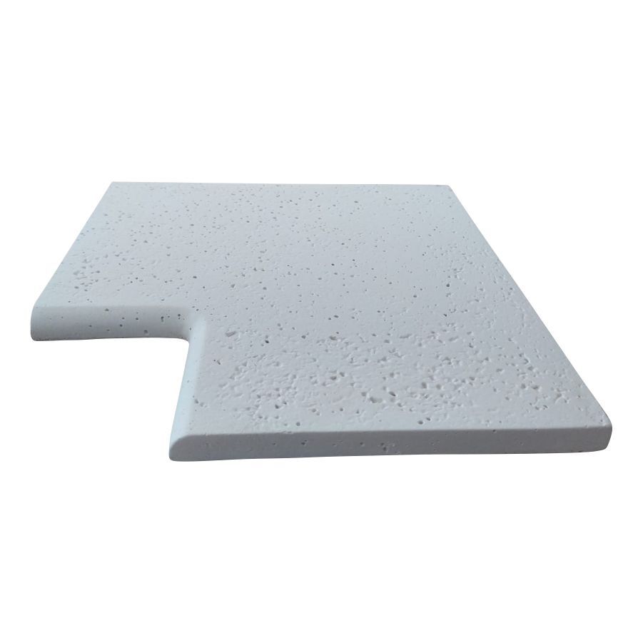Borda Boleada Canto 90º Via Acqua Bianco 32,5x32,5x2 Cimentíssimo