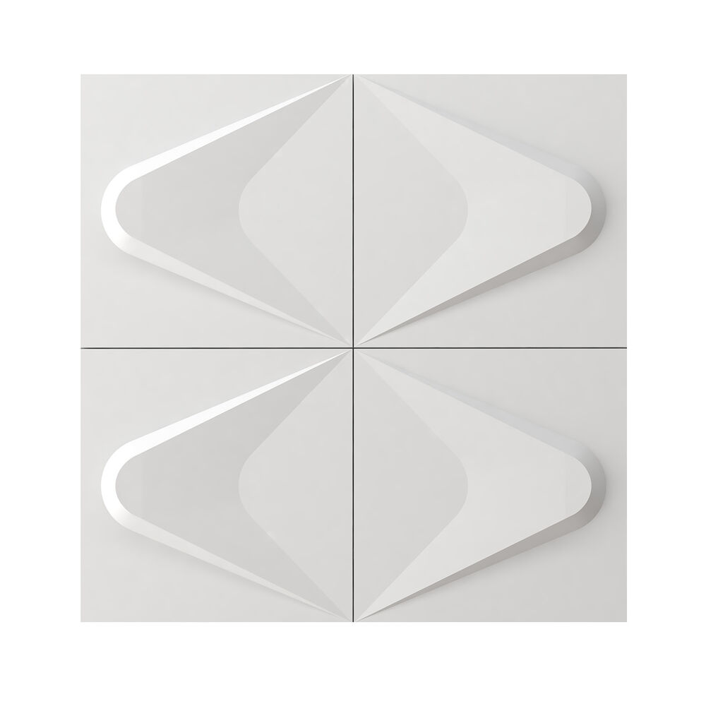 Revestimento Cimentício Boome Parede Cemento 3D Bianco 40x40x1,5 Cimentíssimo