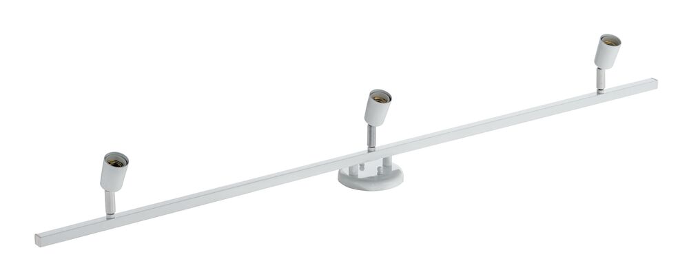 Trilho 3 Lâmpadas Reprise Branco e Cromado Dital