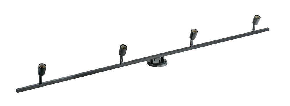 Trilho 4 Lâmpadas Bali Preto Spot Line Vitralux