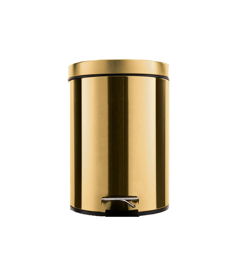Lixeira Inox com Pedal 5L Dourado Casa&Ideia