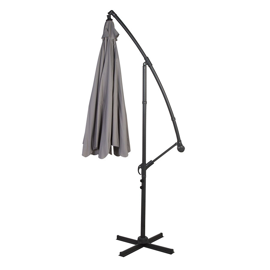 Ombrelone Alumínio 300cm Cinza Fascino