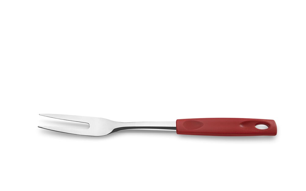 Garfo Trinchante em aço inox Asti 30cm com cabo Vermelho Brinox