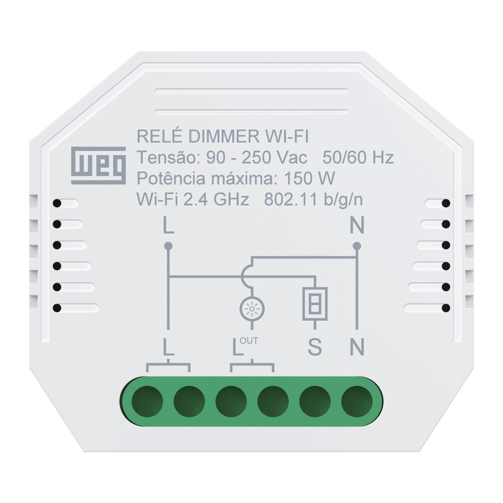 Relés Dimmer Wi-fi Whome Branco Ártico Weg