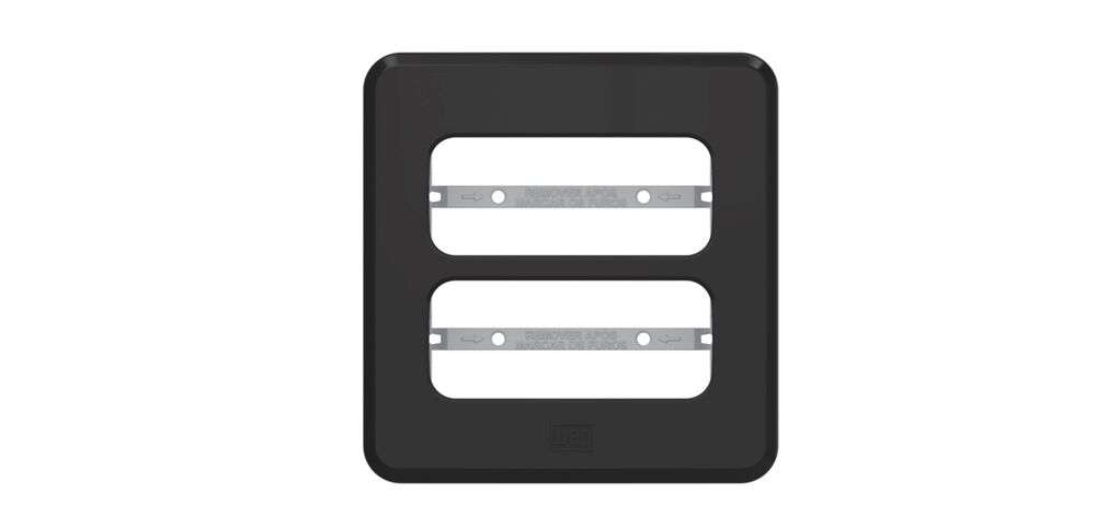 Placa Embutir 2P Miniplaca de Embutir Preto Weg