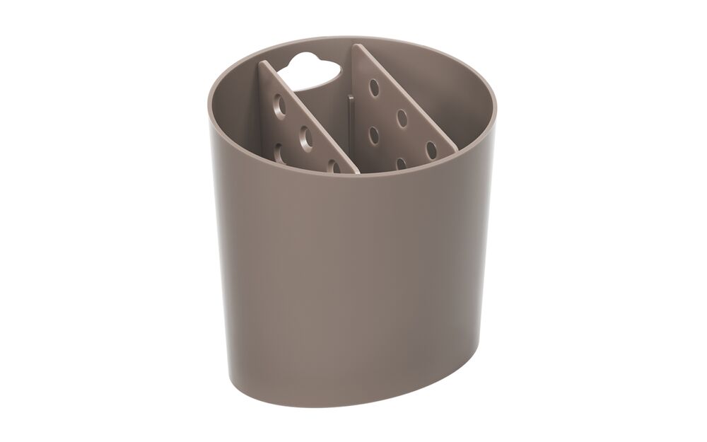 Escorredor de Talheres Oval Basic Warm Cinza Coza