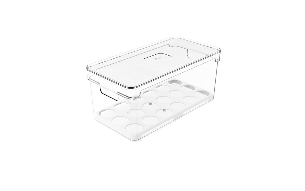 Porta Ovos 36 Unidades Life Fresh 30x15x13cm Transparente Martiplast
