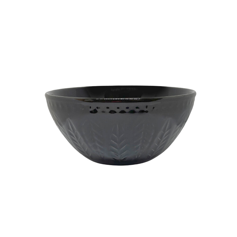 Bowl de Cerâmica Relieve 573ml Preto Yoi