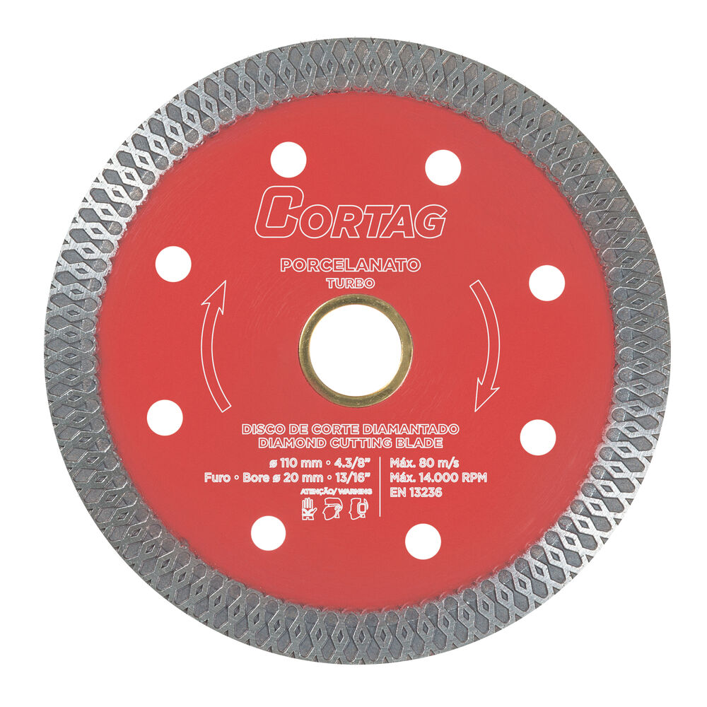 Disco Corte Diamantado Porcelanato Best Quality 110mm Cortag