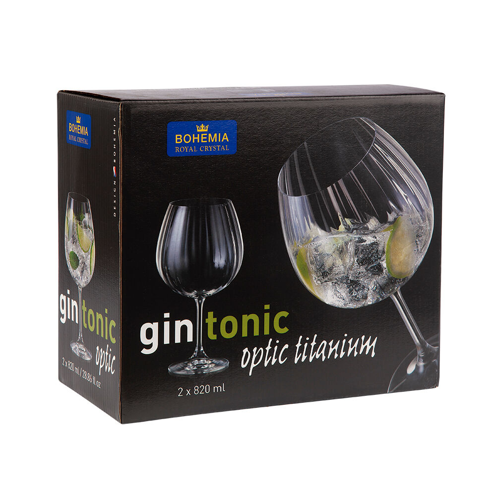 Jogo de Taças 2 Peças Gin Tônic 820ml Cristal Bohemia
