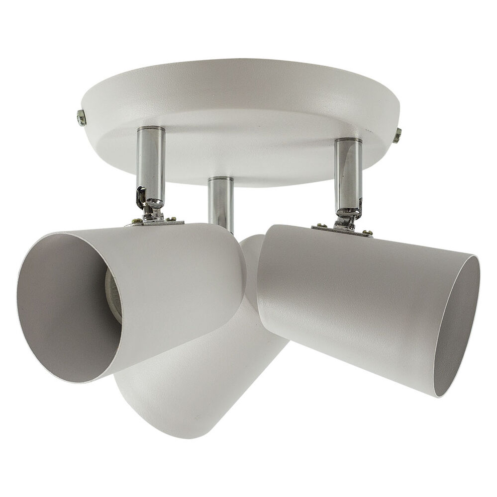 Spot Led Sobrepor New Short 3 Lâmpadas E27 Branco Bronzearte