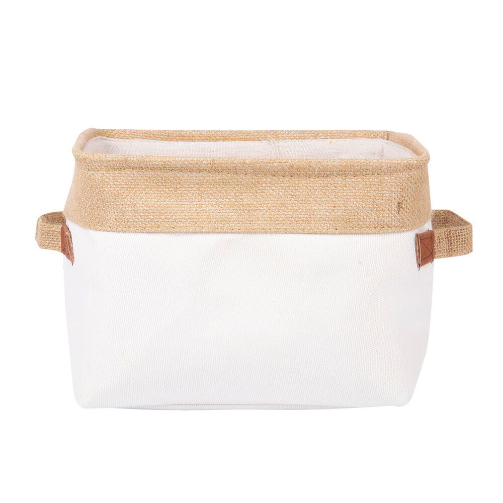 Cesto para Roupa Quadrada Lily 19x21cm Bege Casa&Ideia