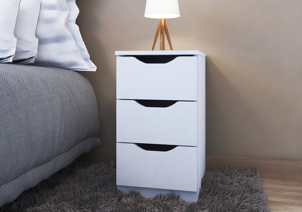 Gaveteiro Multiuso com 3 gavetas 40,3x30,3x 54,5cm Branco Multivisão