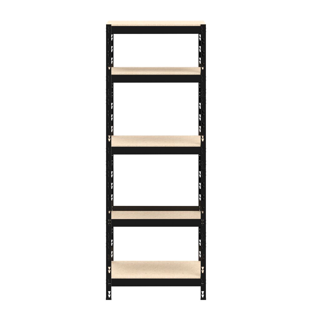 Estante Stronger Cru com 5 prateleiras Bege de aço 1,80x680x300 Preto Multivisão