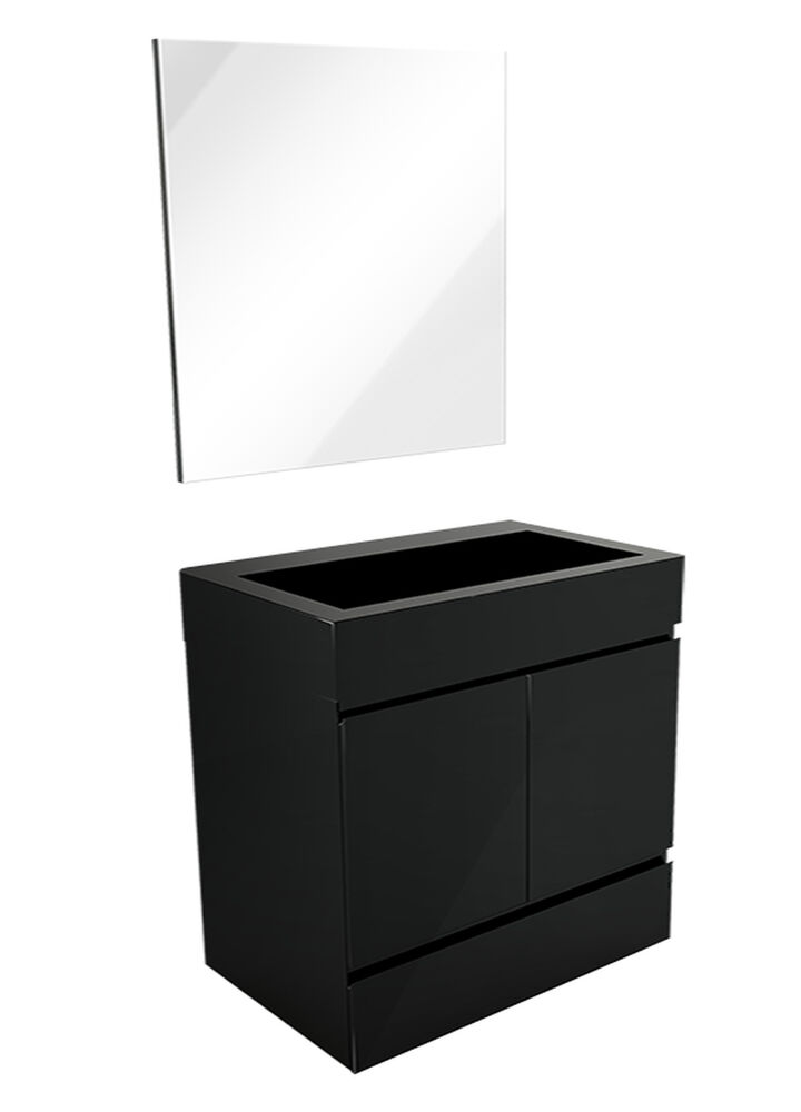 Kit Balcão Versalhes Mdf/Mdp 68 Preto Fosco Venturi