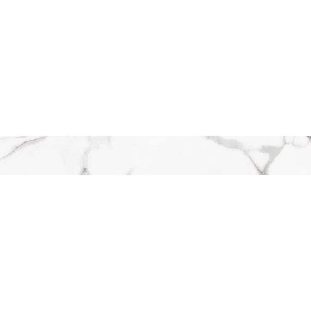 Rodapé Calacata Retificado Acetinado 10x83 Branco Málaga