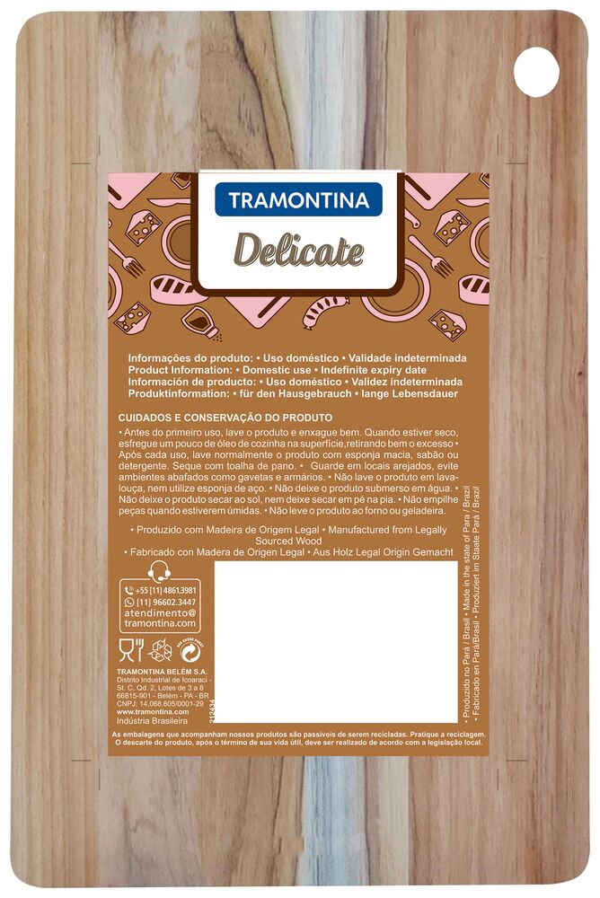 Tábua Delicate de Cozinha 33cm Madeira Tramontina