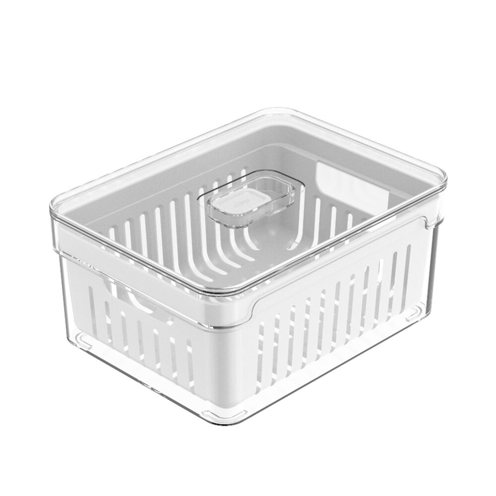 Cesto Organizador Clear Fresh Com Cesto 2,2L Transparente Martiplast