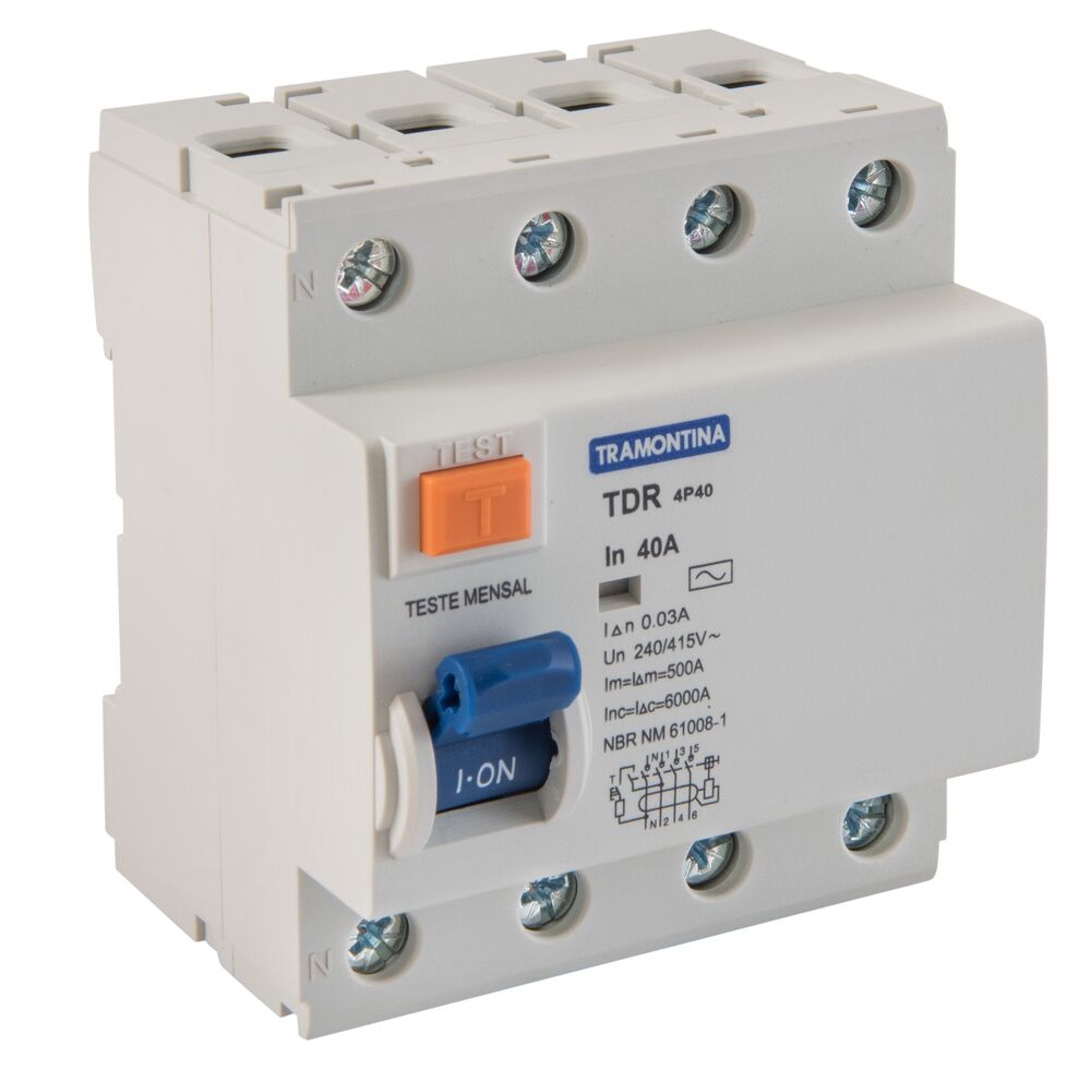 Disjuntor Tdr 40 Amperes Tripolar 220 Volts Branco Tramontina