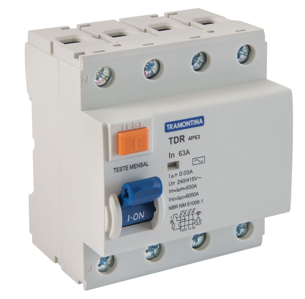 Disjuntor Tdr Tripolar 63 Amperes 220 Volts Branco Tramontina